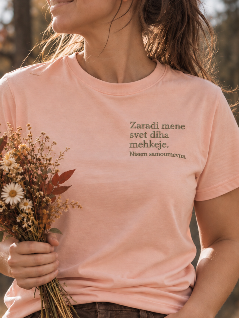 Jesenski šopek in vezen napis
